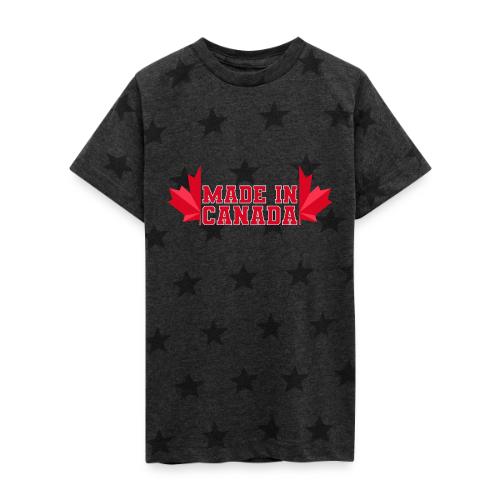 Made in Canada - Kid's 5 Star Print T-Shirt