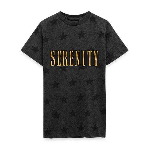 Serenity in Gold - Kid's 5 Star Print T-Shirt