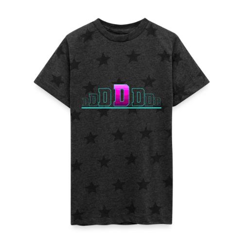 Letter D – Capital Varsity Alphabet Monogram - Kid's 5 Star Print T-Shirt