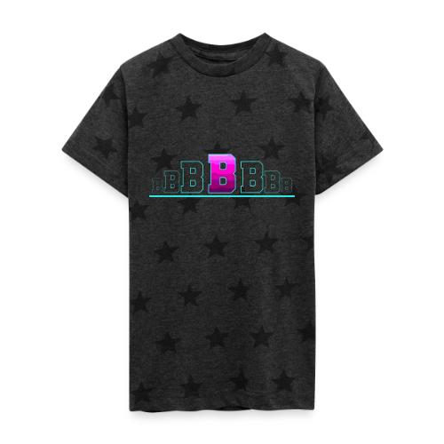 Letter B – Capital Varsity Alphabet Monogram - Kid's 5 Star Print T-Shirt