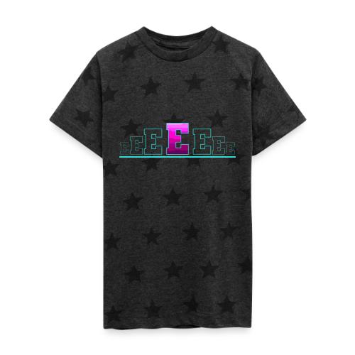 Letter E – Capital Varsity Alphabet Monogram - Kid's 5 Star Print T-Shirt