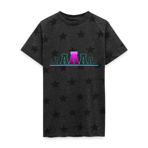 Letter A – Capital Varsity Alphabet Monogram - Kid's 5 Star Print T-Shirt