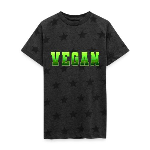 Green Wave Vegan - Kid's 5 Star Print T-Shirt