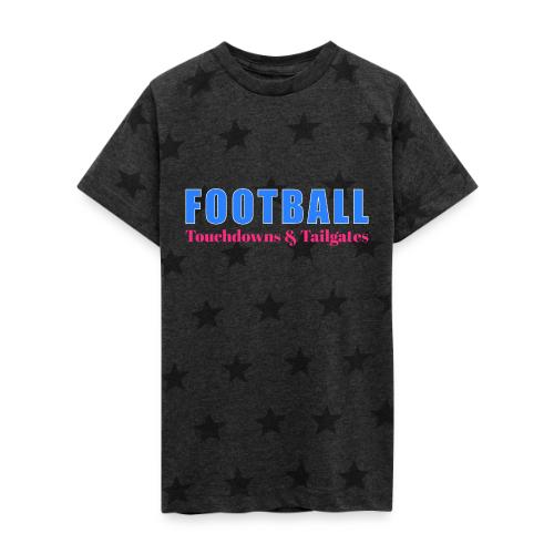 Football Touchdowns & Tailgates Design - Kid's 5 Star Print T-Shirt