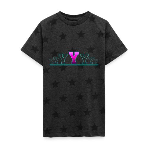 Letter Y – Capital Varsity Alphabet Monogram - Kid's 5 Star Print T-Shirt