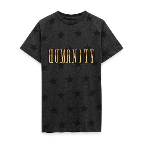 Golden Humanity Statement - Kid's 5 Star Print T-Shirt
