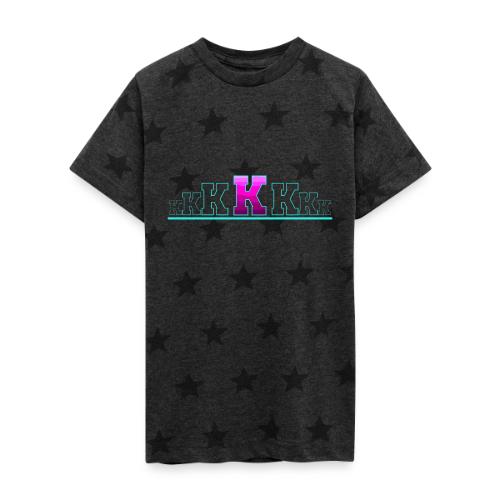 Letter K – Capital Varsity Alphabet Monogram - Kid's 5 Star Print T-Shirt
