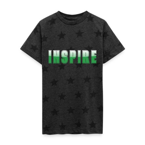 Inspire Word Art Design - Kid's 5 Star Print T-Shirt