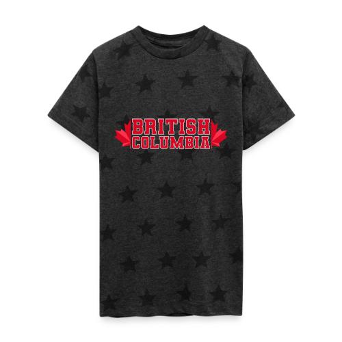 British Columbia with maple leaf - Kid's 5 Star Print T-Shirt