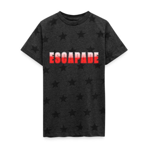 ESCAPADE Bold Typography Graphic Design - Kid's 5 Star Print T-Shirt