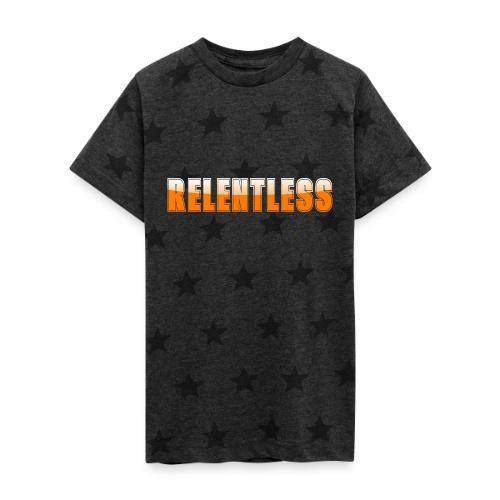 Relentless Motivation Design – Bold Statement - Kid's 5 Star Print T-Shirt