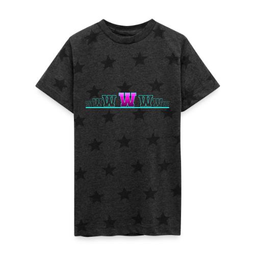 Letter W – Capital Varsity Alphabet Monogram - Kid's 5 Star Print T-Shirt