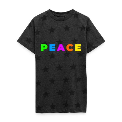 Peace in Every Color - Kid's 5 Star Print T-Shirt