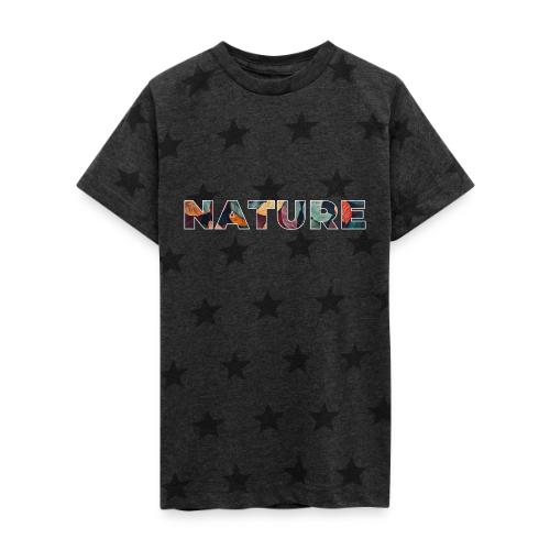 Nature in Every Letter - Kid's 5 Star Print T-Shirt