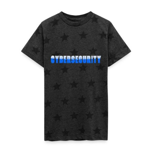 Cybersecurity Word Art Design - Kid's 5 Star Print T-Shirt