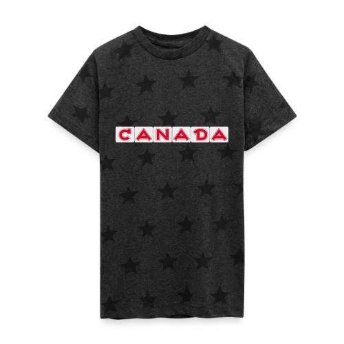 Canada, red letters on white background - Kid's 5 Star Print T-Shirt