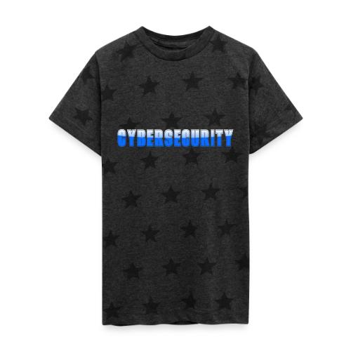 Cybersecurity Word Art Design - Kid's 5 Star Print T-Shirt