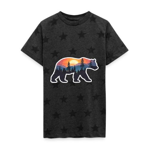 Mountain Spirit Bear - Kid's 5 Star Print T-Shirt