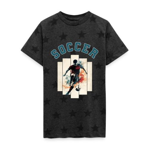 Soccer Mode On - Kid's 5 Star Print T-Shirt