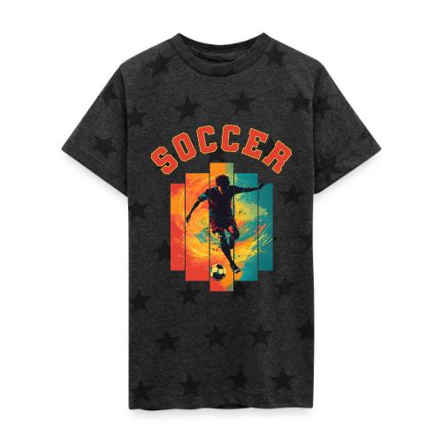 Soccer Heartbeat - Kid's 5 Star Print T-Shirt