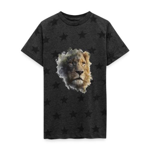 Forest-Soul Lion - Kid's 5 Star Print T-Shirt