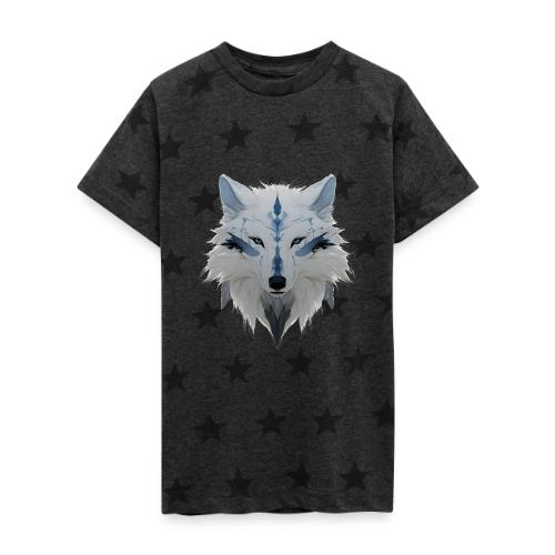 Ivory Grace Wolf - Kid's 5 Star Print T-Shirt