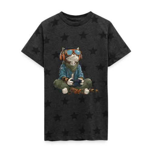 Cat: Purrfect Player - Kid's 5 Star Print T-Shirt