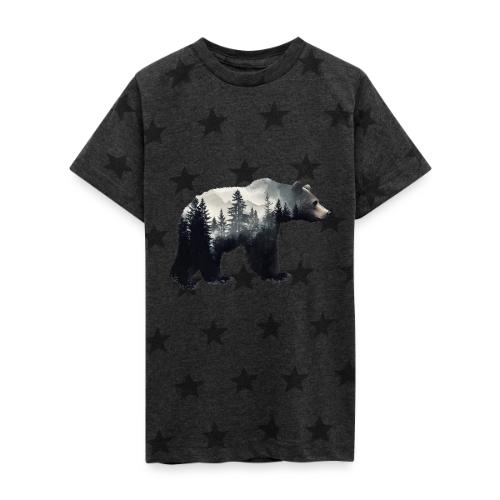 Forest Within the Bear - Kid's 5 Star Print T-Shirt
