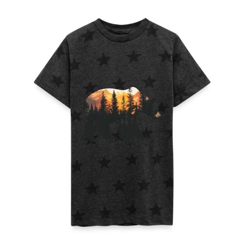 Bear: Sunset Guardian - Kid's 5 Star Print T-Shirt