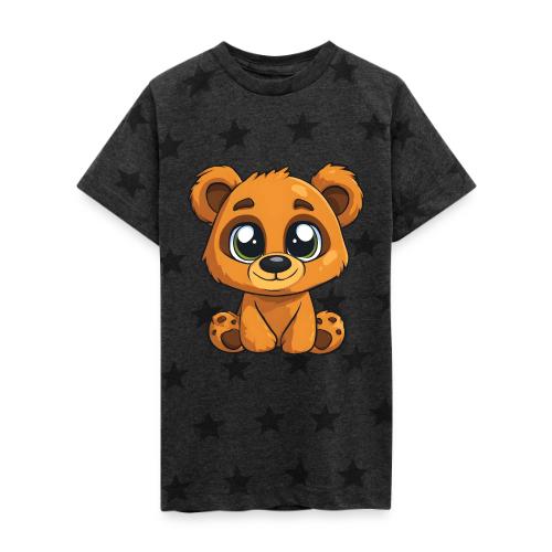 Smiling Sitting Baby Bear - Kid's 5 Star Print T-Shirt