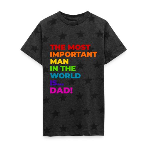 Dad: The Most Important Man in the World - Kid's 5 Star Print T-Shirt