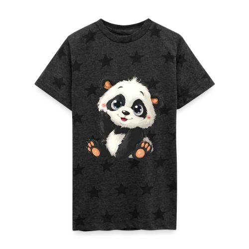 Blushing Baby Panda - Kid's 5 Star Print T-Shirt