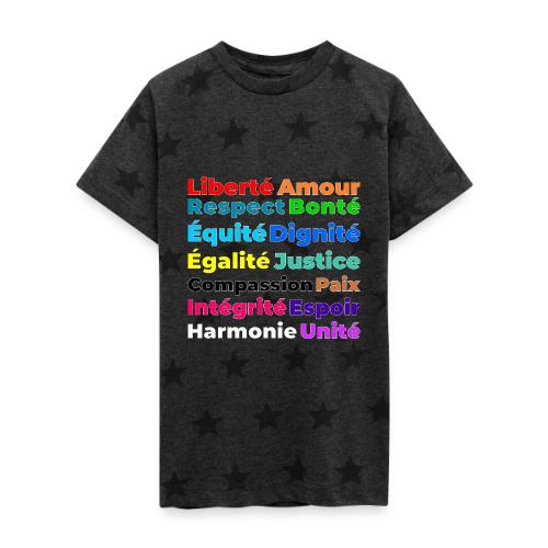 Words of Light - Kid's 5 Star Print T-Shirt