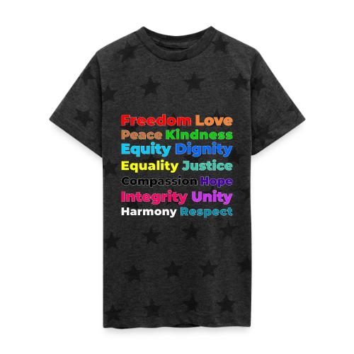 Words of Light - Kid's 5 Star Print T-Shirt