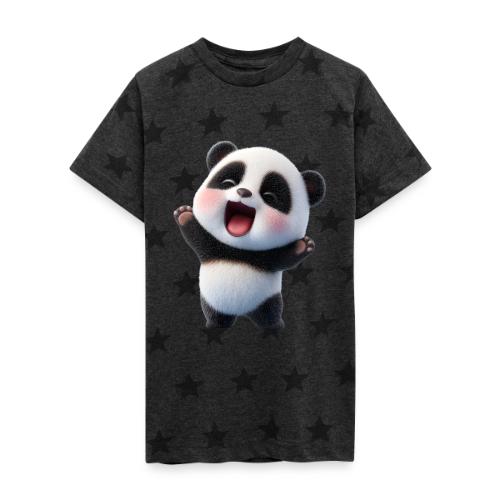 Happy Baby Panda Standing - Kid's 5 Star Print T-Shirt