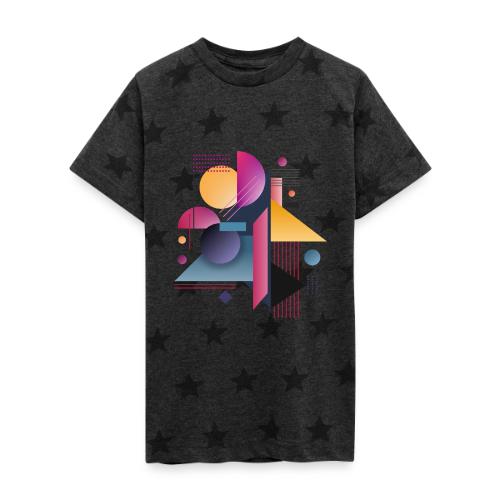 Color Pulse Geometry - Kid's 5 Star Print T-Shirt