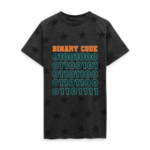 Say Hello in Binary code - Kid's 5 Star Print T-Shirt
