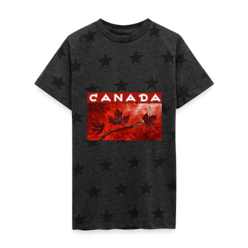 Art of Canada - Kid's 5 Star Print T-Shirt