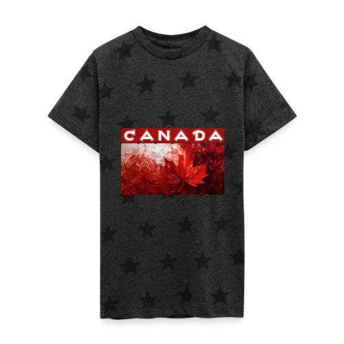 Canada Painted Pride - Kid's 5 Star Print T-Shirt