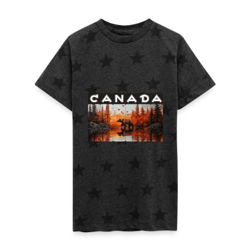 Canada Wilderness Art - Kid's 5 Star Print T-Shirt