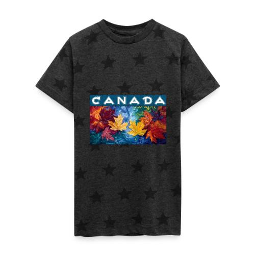 Canada in Brushstrokes - Kid's 5 Star Print T-Shirt