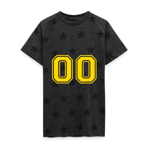 Number 00 in a classic athletic collegiate font - Kid's 5 Star Print T-Shirt