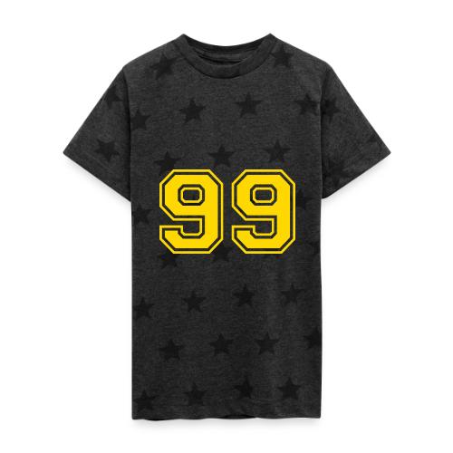 Number 99 in a classic athletic collegiate font - Kid's 5 Star Print T-Shirt