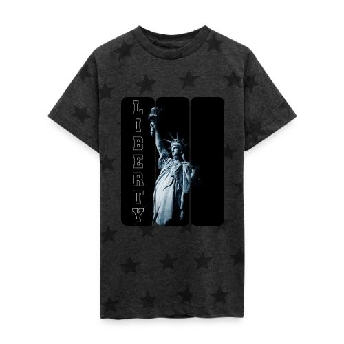USA: Vertical Liberty - Kid's 5 Star Print T-Shirt