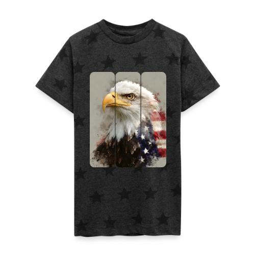 USA: Eagle of the Free - Kid's 5 Star Print T-Shirt