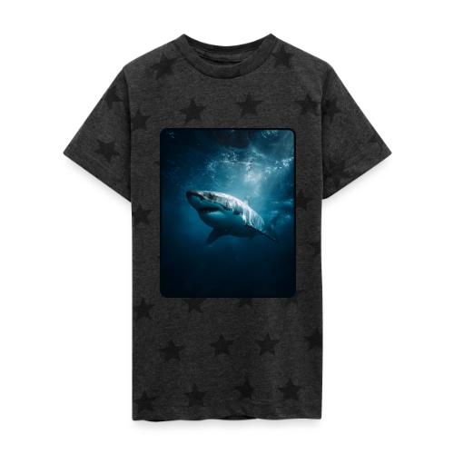 Great White Shark Ocean Design - Kid's 5 Star Print T-Shirt