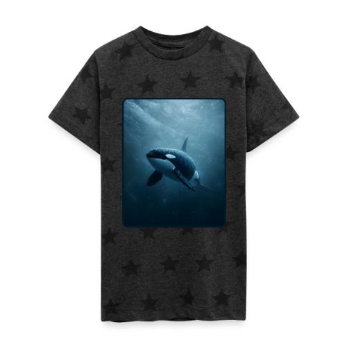 Orca Ocean Wildlife Design - Kid's 5 Star Print T-Shirt
