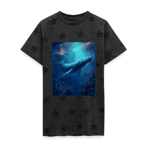 Humpback Whale Ocean Reef Design - Kid's 5 Star Print T-Shirt