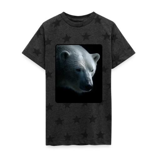 Polar Bear Close-Up Wildlife Design - Kid's 5 Star Print T-Shirt