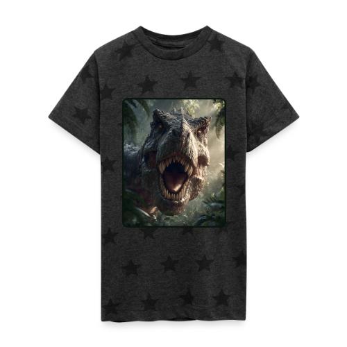 T Rex Jungle Roar Design - Kid's 5 Star Print T-Shirt
